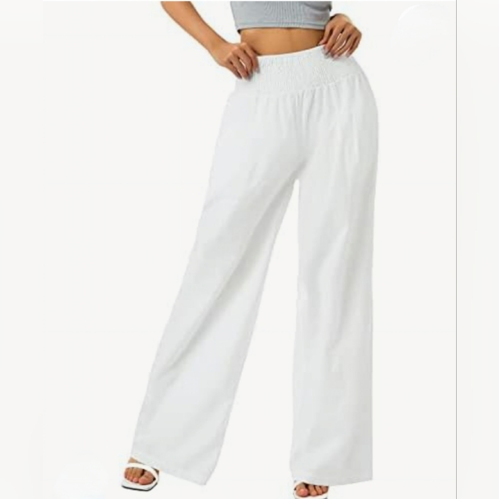 NWT NY&CO White Linen Pants